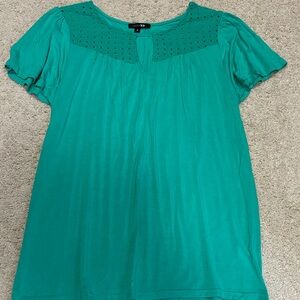 Papermoon Teal Short Sleeve Blouse